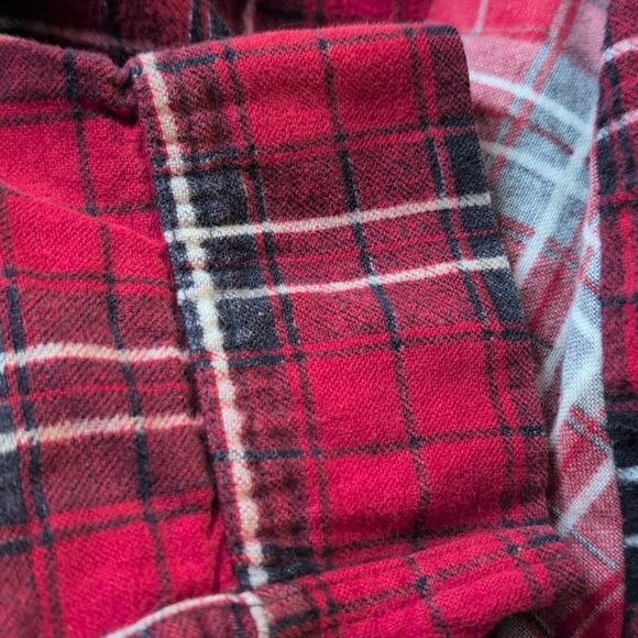 60s vintage red plaid tartan flannel‎ boys robe size 10 holiday - Picture 5 of 5